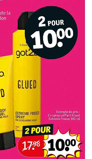 2x spray coiffant Glued Extrême Freeze