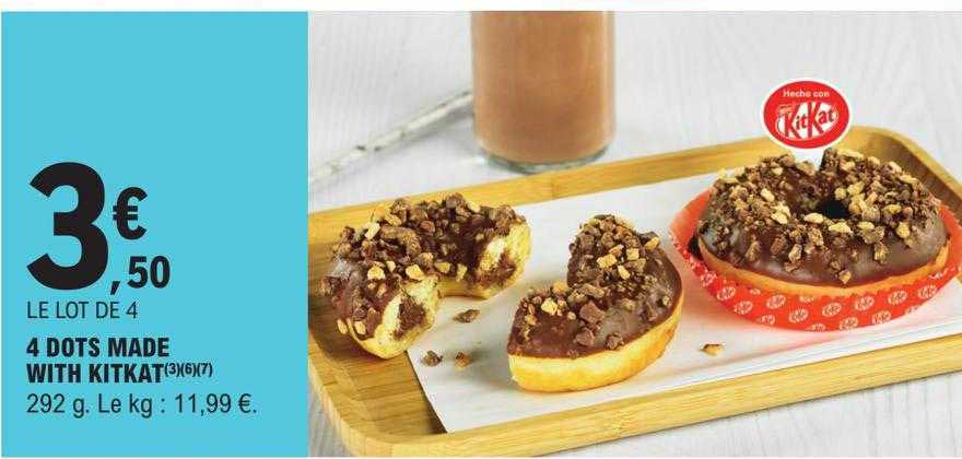 4 dots made with kitkat