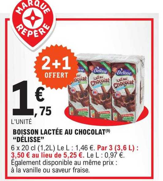 boisson lactée au chocolat "délisse"