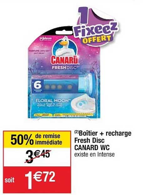 boîtier + recharge fresh disc canard wc