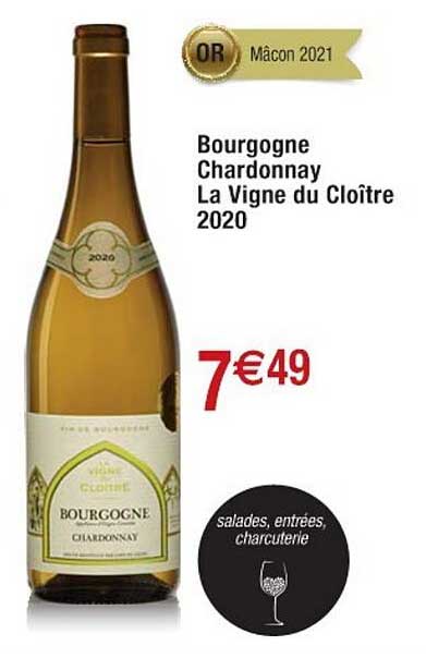 bourgogne chardonnays la vigne du cloître 2020