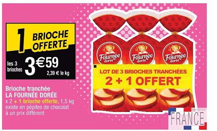 brioche tranchée la fournée dorée