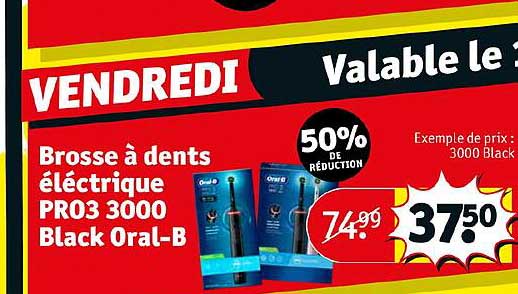 brosse à dents électrique pr03 3000 black oral-b