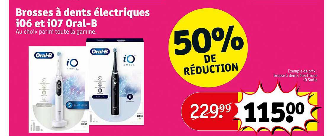 brosses à dents électriques i06 et i07 oral-b