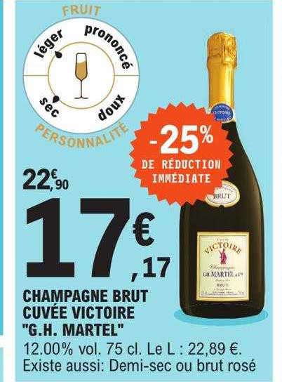 champagne brut cuvée victoire "g.h. martel"