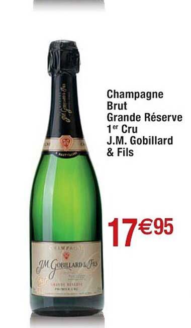 champagne brut grande réserve 1er cru j.m. gobillard & fils