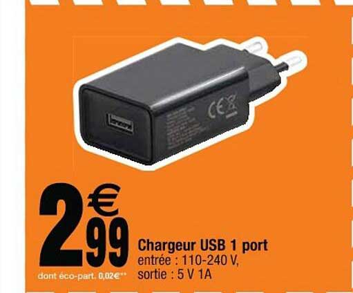 chargeur usb 1 port