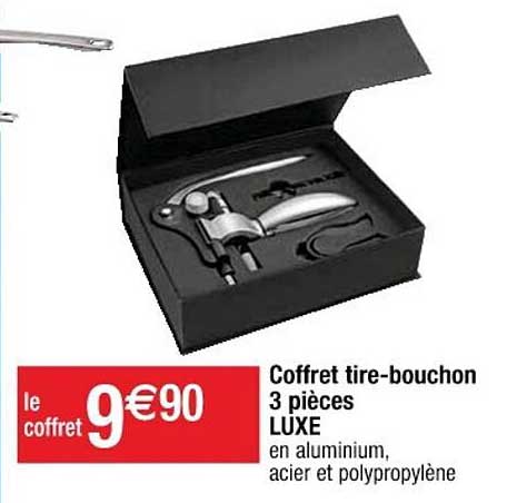 coffret tire-bouchon 3 pièces luxe