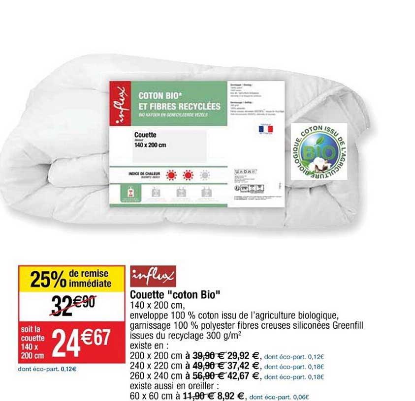 Couette "coton Bio" Influx