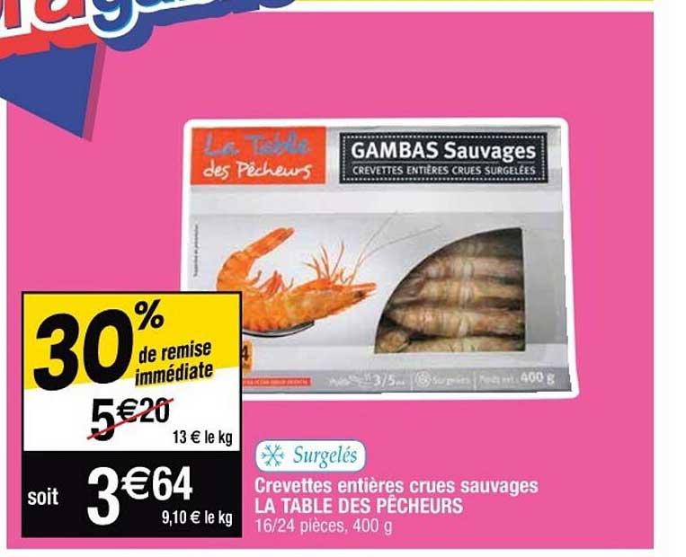 crevettes entières crues sauvages la table des pêcheurs