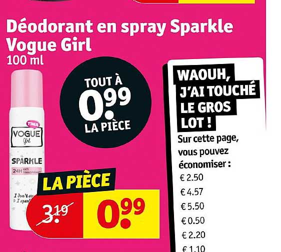 déodorant en spray sparkle vogue girl