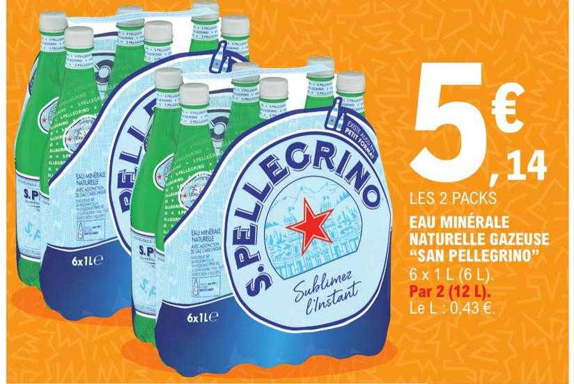 eau minérale naturelle gazeuse "san pellegrino"