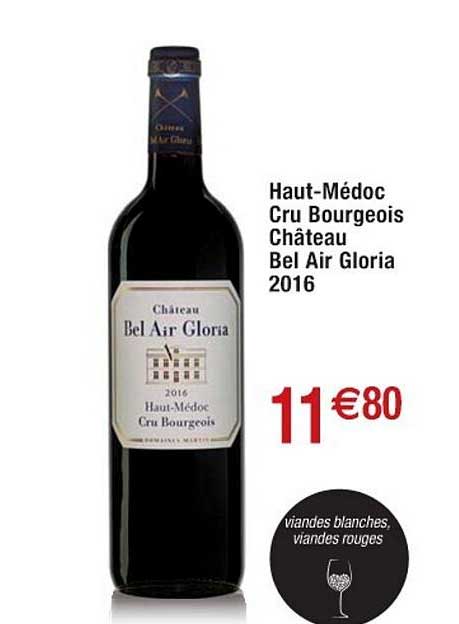 haut-médoc cru bourgeois château bel air gloria 2016