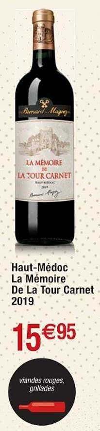 Haut-médoc La Mémoire De La Tour Carnet 2019