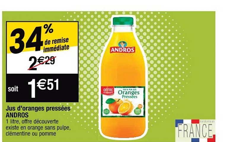 jus d'oranges pressées andros