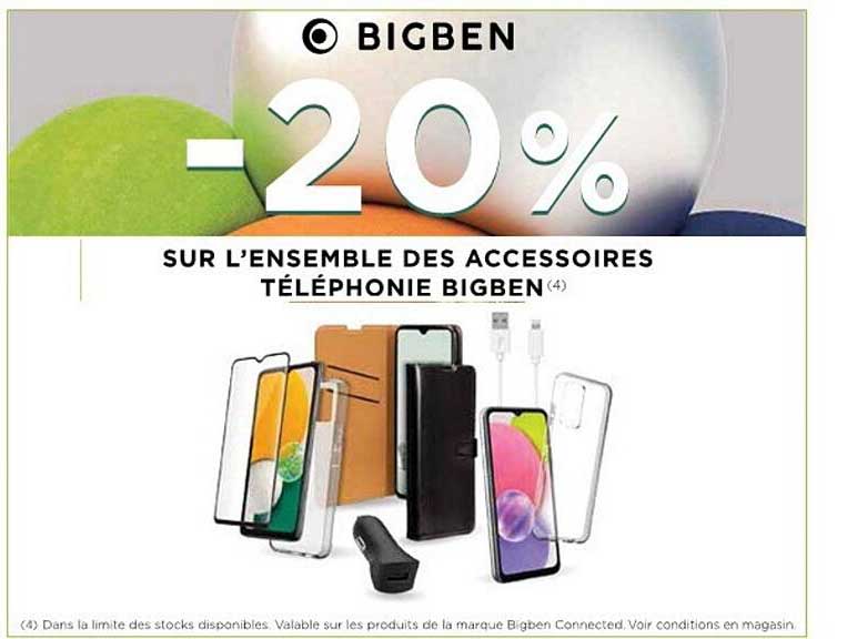 l'ensemble des accessoires téléphonie bigben