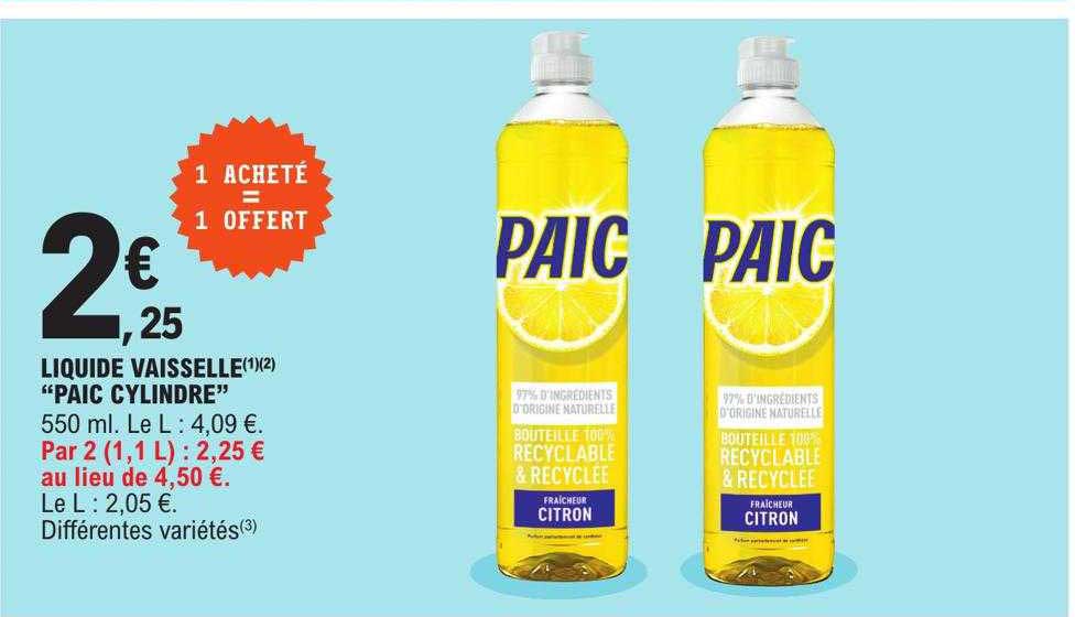 liquide vaisselle "paic cylindre"