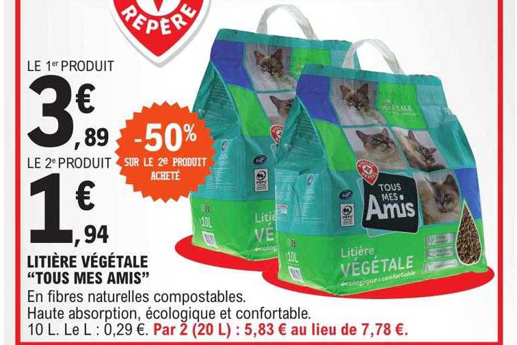 litière végétale "tous mes amis"