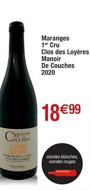 maranges 1er cru clos des loyères manoir de couches 2020