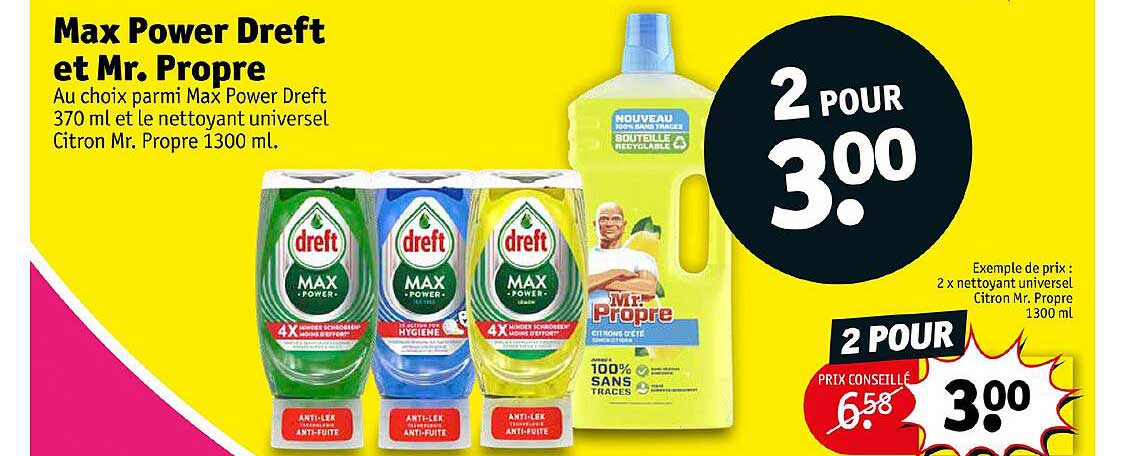 max power dreft et mr. propre