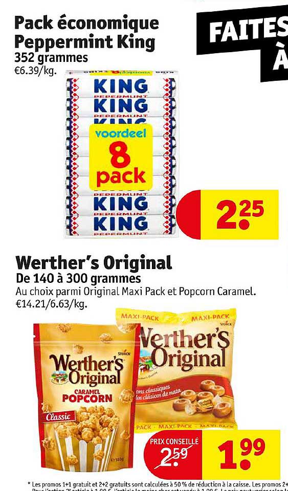 pack économique peppermint king, werther's original