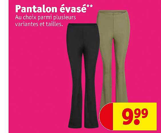 pantalon évasé