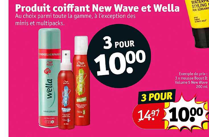 produit coiffant new wave et wella