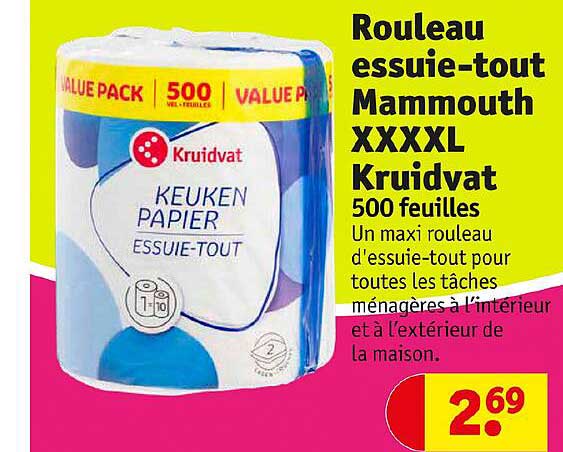 rouleau essuie-tout mammouth xxxxl kruidvat