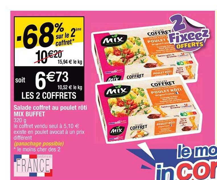 Salade Coffret Au Poulet Rôti Mix Buffet