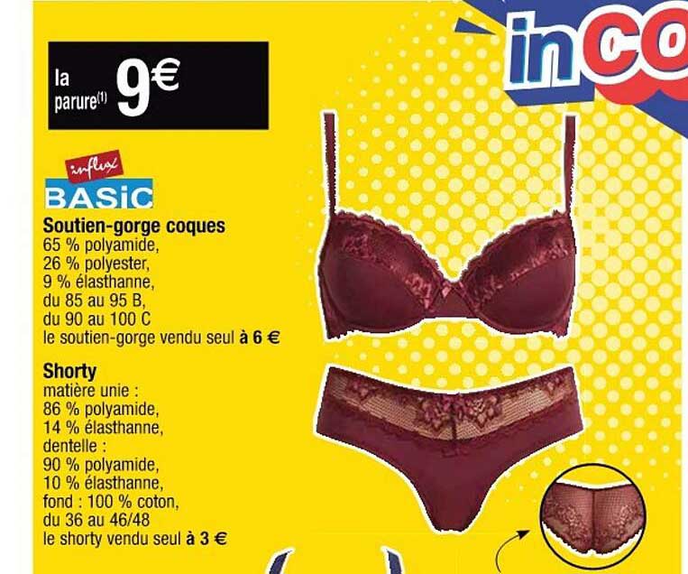 soutien-gorge coques influx basic, shorty