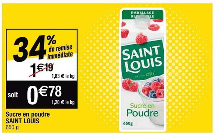 sucre en poudre saint louis
