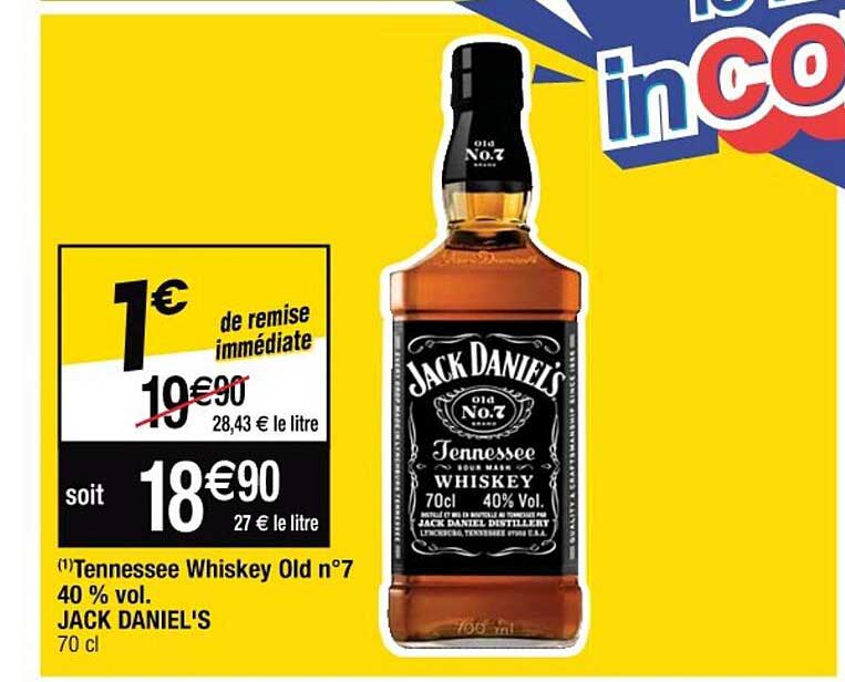 tennessee whiskey old n°7 40% vol. jack daniel's