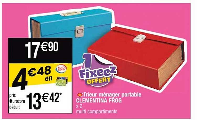 trieur ménager portable clementina frog