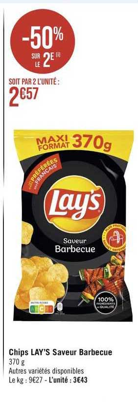 Chips Lay's Saveur Barbecue