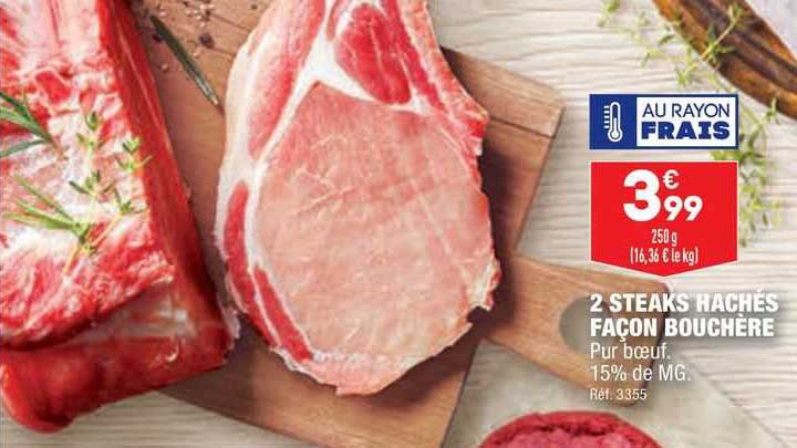 2 Steaks Hachés Façon Bouchère