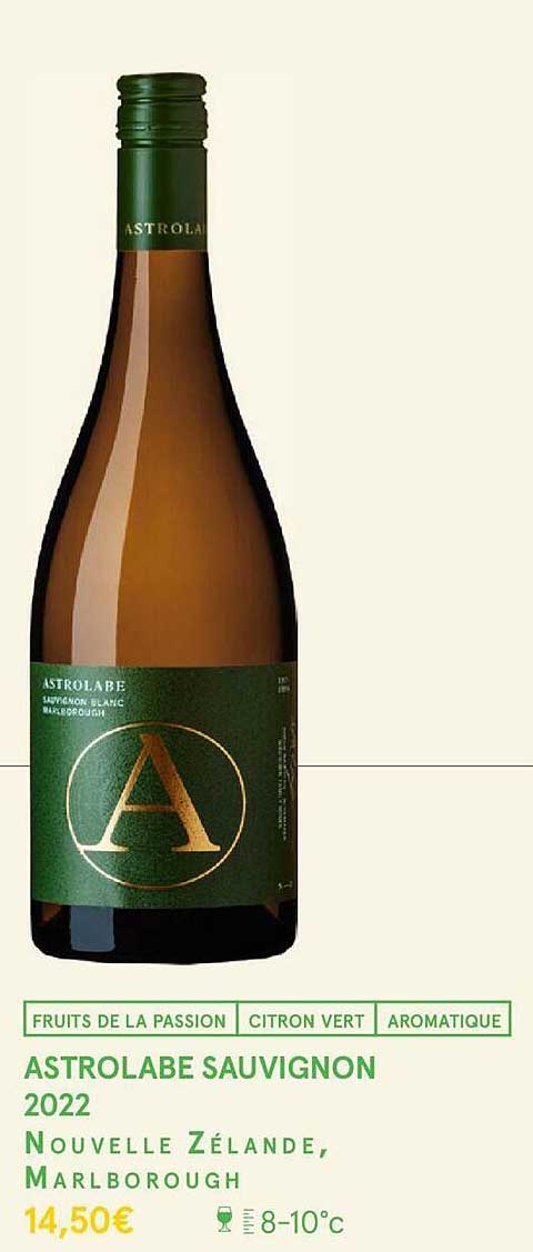 astrolabe sauvignon 2022 nouvelle zélande, marlborough
