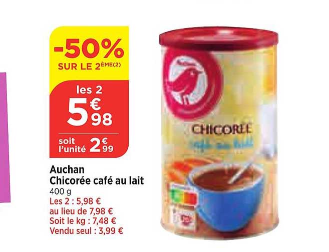 Auchan Chicorée Café Au Lait
