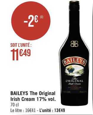 baileys the original irish cream 17% vol.