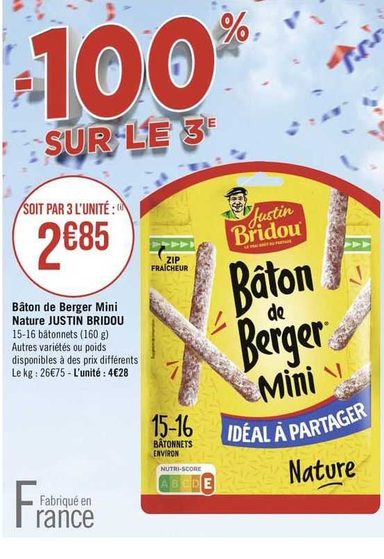 Bâton De Berger Mini Nature Justin Bridou