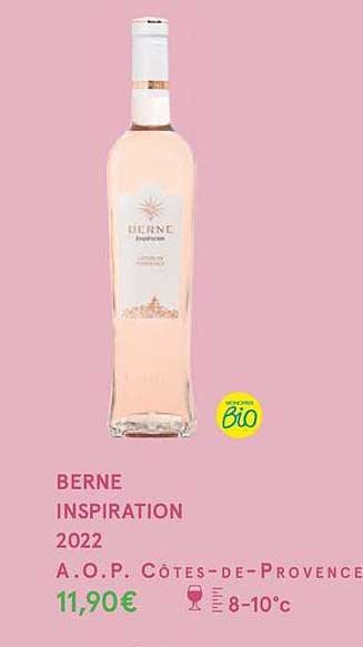 berne inspiration 2022 a.o.p. côtes-de-provence
