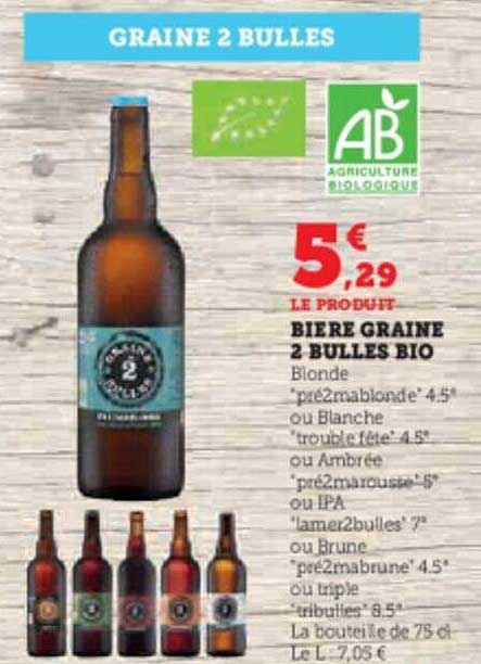 bière graine 2 bulles bio