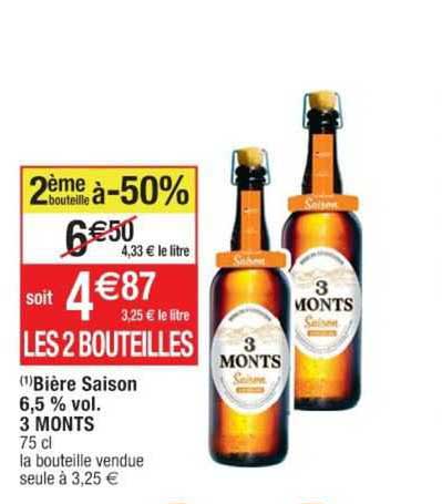 bière saison 6,5% vol. 3 monts