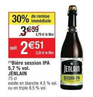 bière session ipa 5,7% vol. jenlain