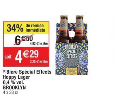 bière spécial effects hoppy lager 0,4% vol. brooklyn