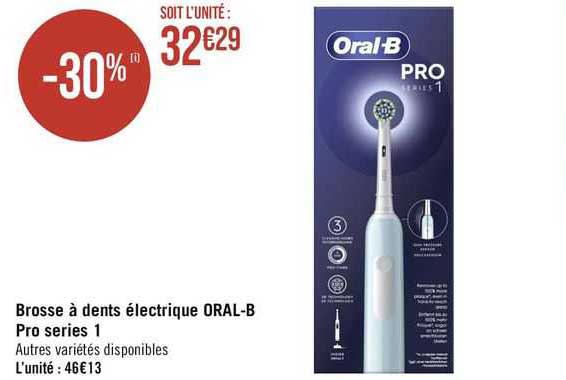 brosse à dents électrique oral-b pro séries 1