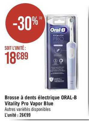 brosse à dents électrique oral-b vitality pro vapor blue