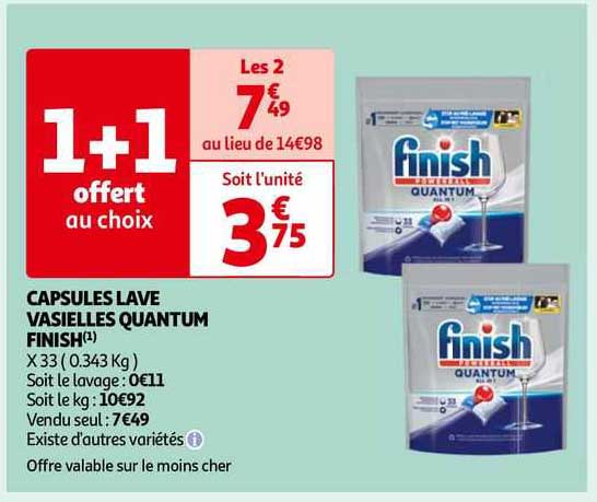 capsules lave vaisselles quantum finish