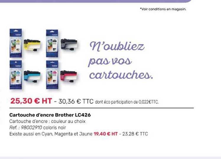 cartouche d'encre brother lc426
