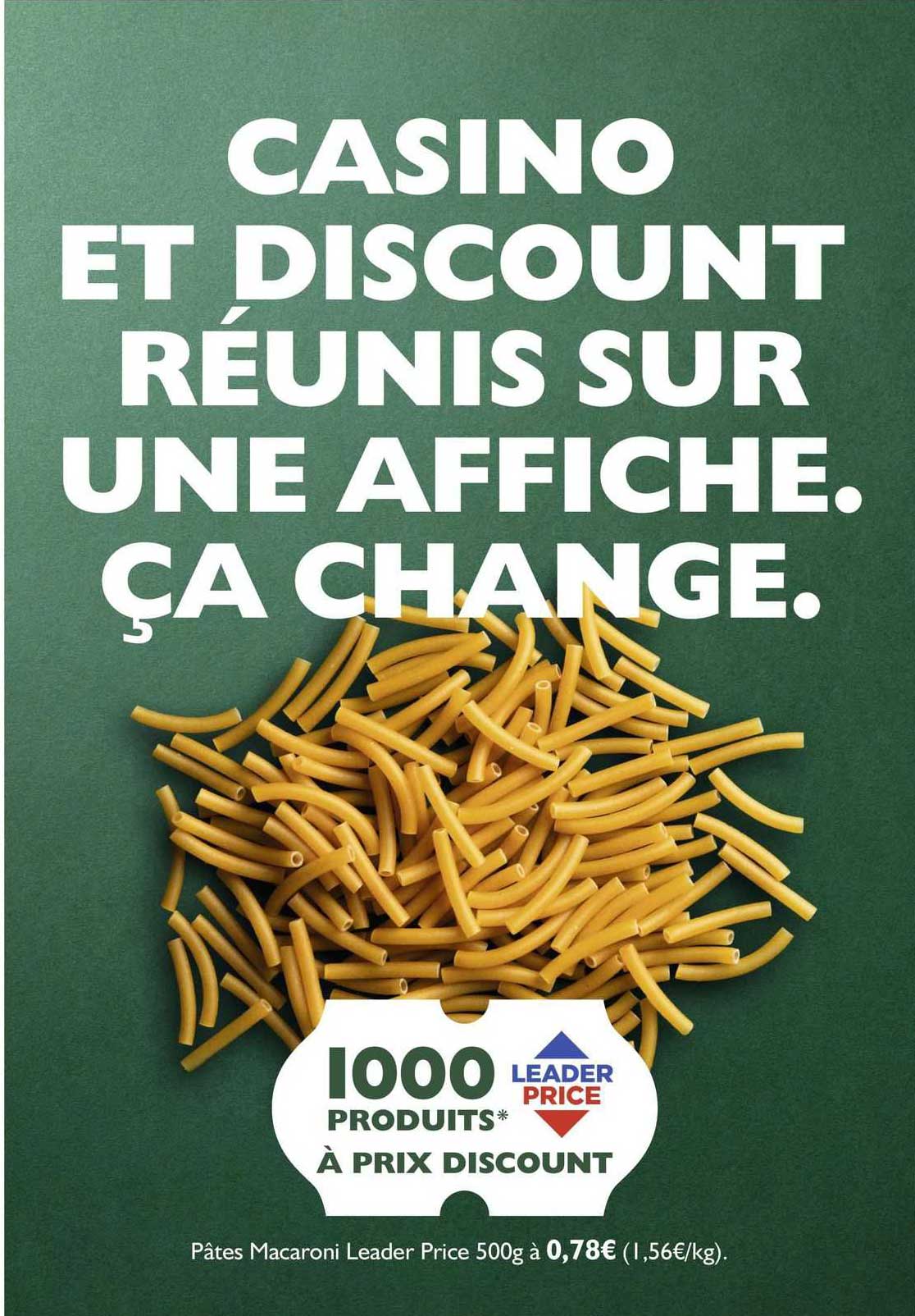 casino et discount réunis sur une affiche
