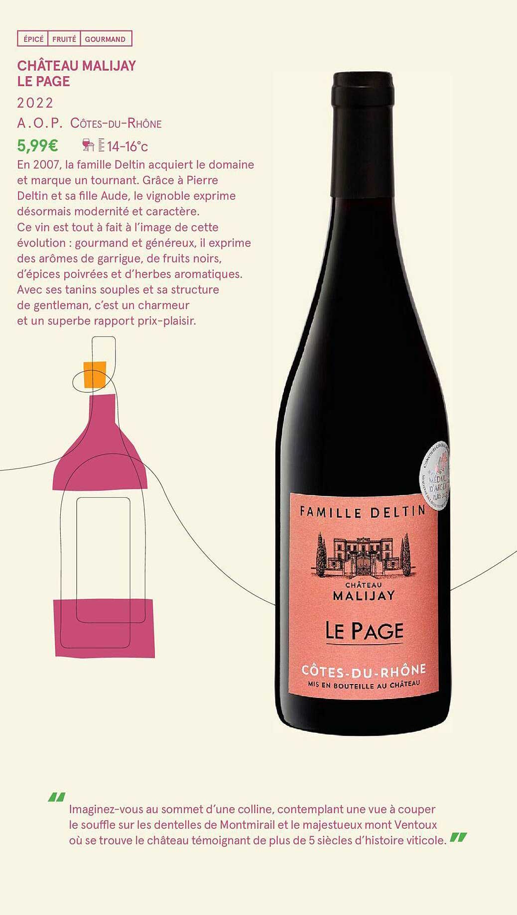 château malijay le page 2022 a.o.p. côtes-du-rhône